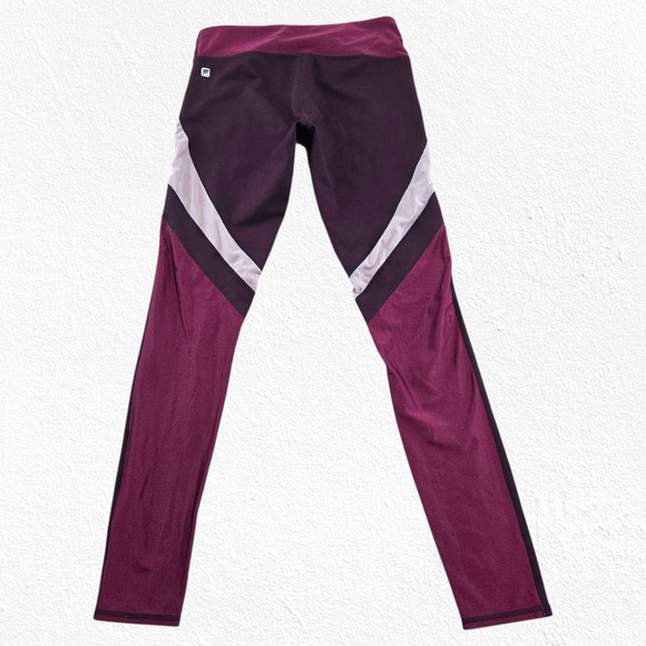 Fabletics Brogan Salar Plum Wine Mesh 7/8 Active Leggings Athleisure Size XS - Picture 7 of 7